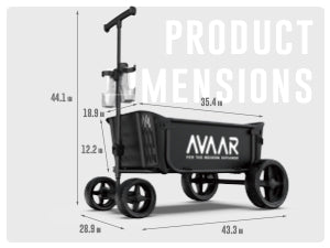Avaar Go Monster Utility cart – black